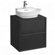 Тумба под раковину Laufen The New Classic 60 см с отверстием в центре ДСП/шпон черненый дуб H4060040856281