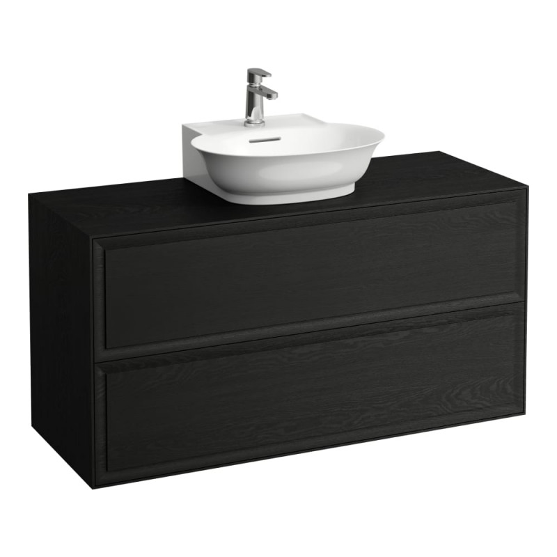 Тумба под раковину Laufen The New Classic 120 см с отверстием в центре ДСП/шпон черненый дуб H4060240856281