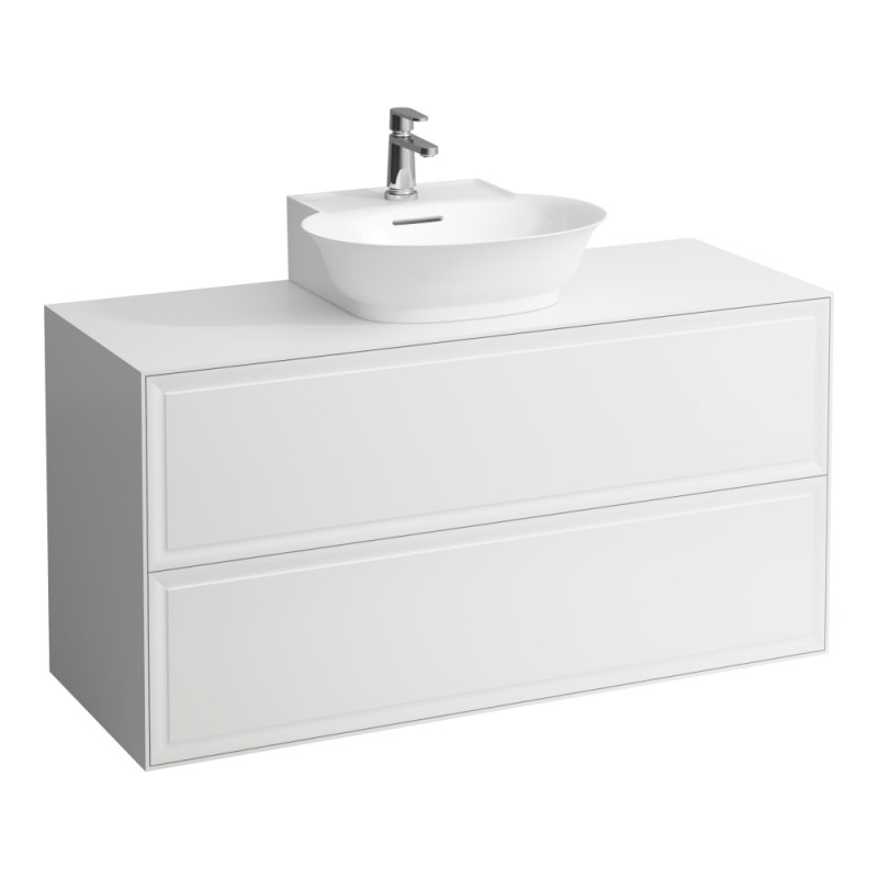 Тумба під раковину Laufen The New Classic 120 см з отвором у центрі МДФ/ДСП білий глянсовий H4060240856311