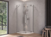 Душевая кабина Kolpa San Polaris R SBR 90х90 см профиль серебро/прозрачное стекло Clean Coat 515370