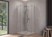 Душова кабіна Kolpa San Polaris Q SBR 80х80 см профіль срібло/прозоре скло Clean Coat 515310