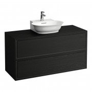 Тумба под раковину Laufen The New Classic 120 см с отверстием в центре ДСП/шпон черненый дуб H4060240856281