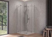 Душова кабіна Kolpa San Polaris Q SBR 90х90 см профіль срібло/прозоре скло Clean Coat 515320