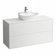 Тумба под раковину Laufen The New Classic 120 см с отверстием в центре МДФ/ДСП белый глянцевый H4060240856311