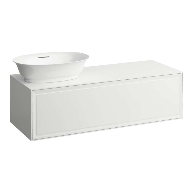 Тумба под раковину Laufen The New Classic 120 см вырез слева МДФ/ДСП белый глянцевый H4060810856311