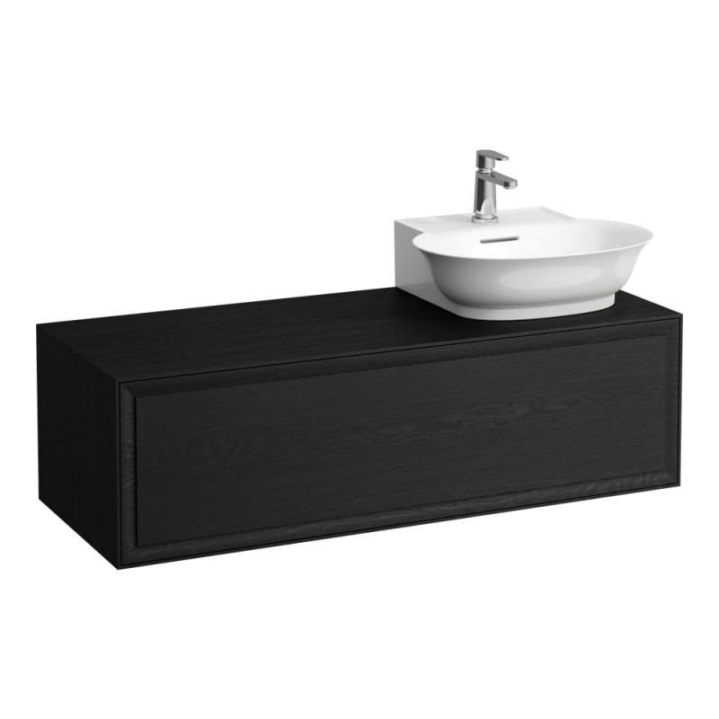 Тумба под раковину Laufen The New Classic 120 см вырез справа ДСП/шпон черненый дуб H4060860856281