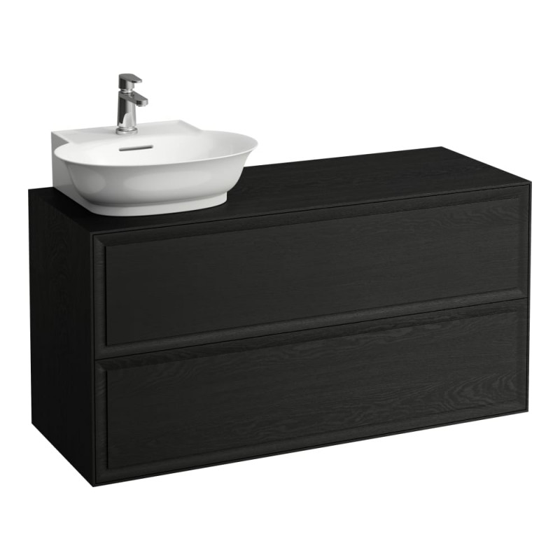 Тумба під раковину Laufen The New Classic 120 см виріз зліва ДСП/шпон чорний дуб H4060870856281