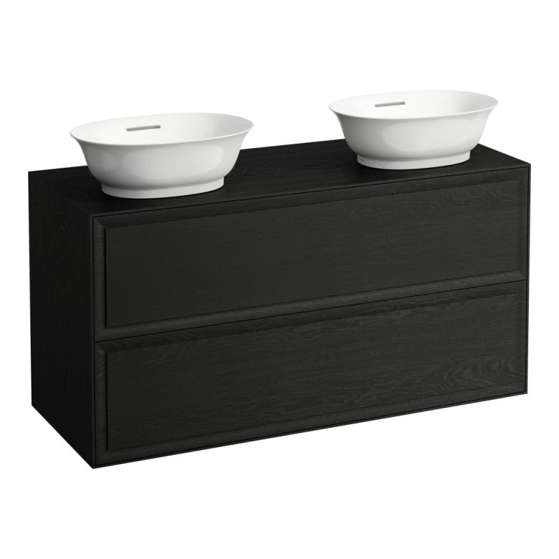 Тумба под 2 раковины Laufen The New Classic 120 см ДСП/шпон черненый дуб H4060890856281