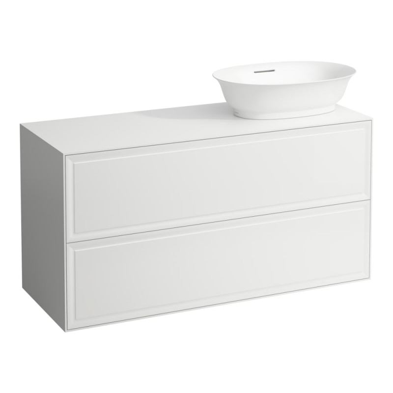 Тумба под раковину Laufen The New Classic 120 см вырез справа МДФ/ДСП белый глянцевый H4060840856311