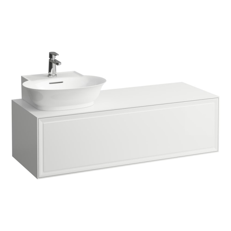 Тумба под раковину Laufen The New Classic 120 см вырез слева МДФ/ДСП белый матовый H4060850851701