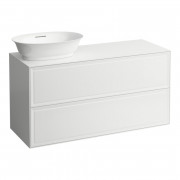 Тумба под раковину Laufen The New Classic 120 см вырез слева МДФ/ДСП белый глянцевый H4060830856311