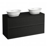 Тумба под 2 раковины Laufen The New Classic 120 см ДСП/шпон черненый дуб H4060890856281