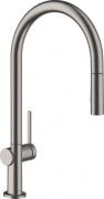 Змішувач для кухні Hansgrohe Talis M54 з висувною лійкою шліфований чорний хром 72800340