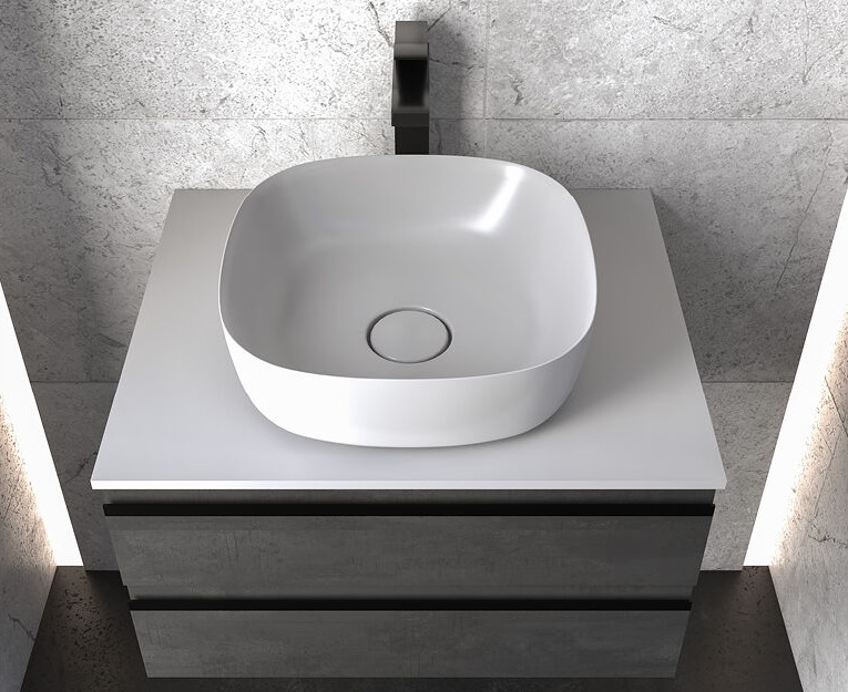 Раковина для ванної кімнати Kolpa San Lux 380 ON 38х12 см без отворів без переливу Kerrock білий 864110