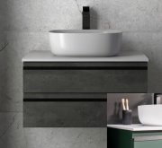 Тумба под раковину Kolpa San Alexis OA 60 600x500x342 мм МДФ зеленый столешница Kerrock 547160