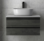 Тумба під раковину Kolpa San Alexis 60 600x500x342 мм МДФ темний бетон стільниця Kerrock 547170