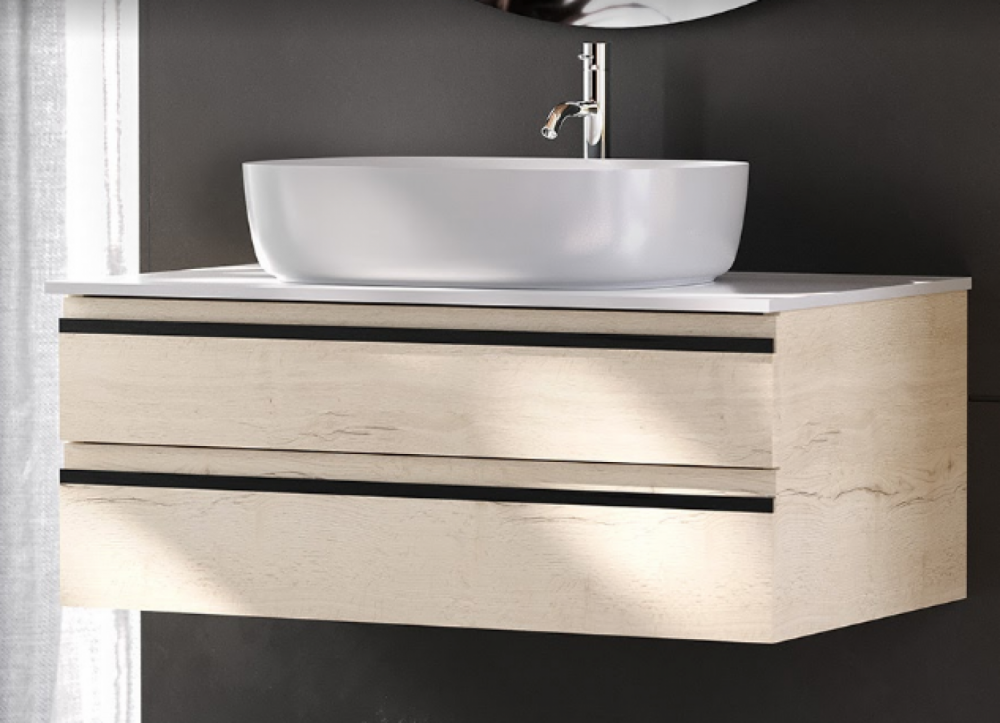 Тумба під раковину Kolpa San Alexis OA 80 800x500x342 мм МДФ дерево стільниця Kerrock 547180