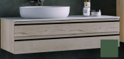 Тумба під раковину Kolpa San Alexis OA 120 1200x500x342 мм МДФ зелений стільниця Kerrock 547220