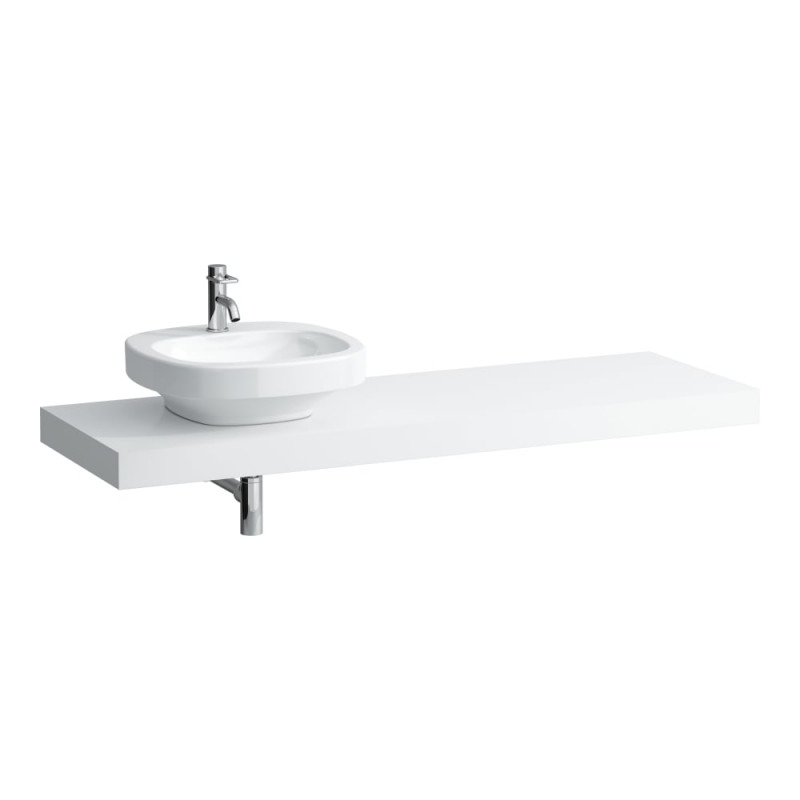 Стільниця Laufen Case 1581х520х80 мм з вирізом зліва МДФ білий матовий H4051520754631