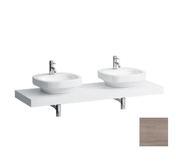 Стільниця Laufen Case 1581х520х80 мм з вирізом праворуч та ліворуч МДФ світлий дуб H4051540755191