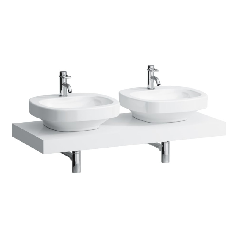 Столешница Laufen Case 1191х520х80 мм с вырезом справа и слева МДФ белый матовый H4051440754631