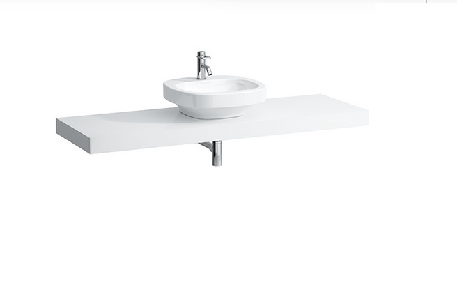 Стільниця Laufen Case 1581х520х80 мм без вирізу МДФ білий матовий H4051500754631