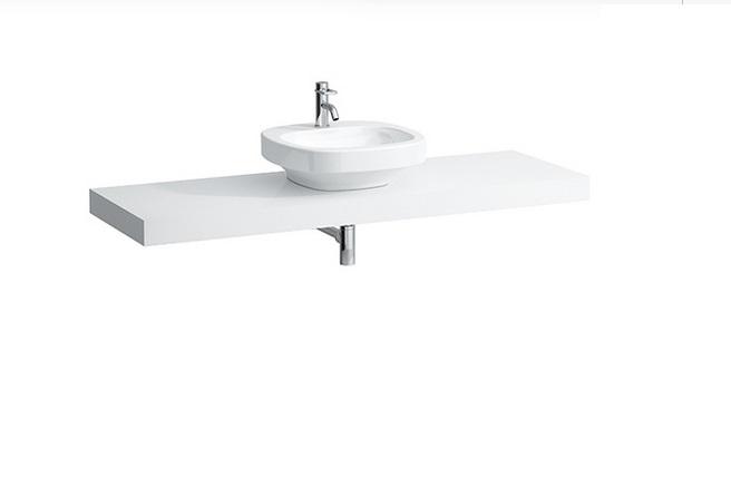 Столешница Laufen Case 1581х520х80 мм без выреза МДФ белый матовый H4051500754631