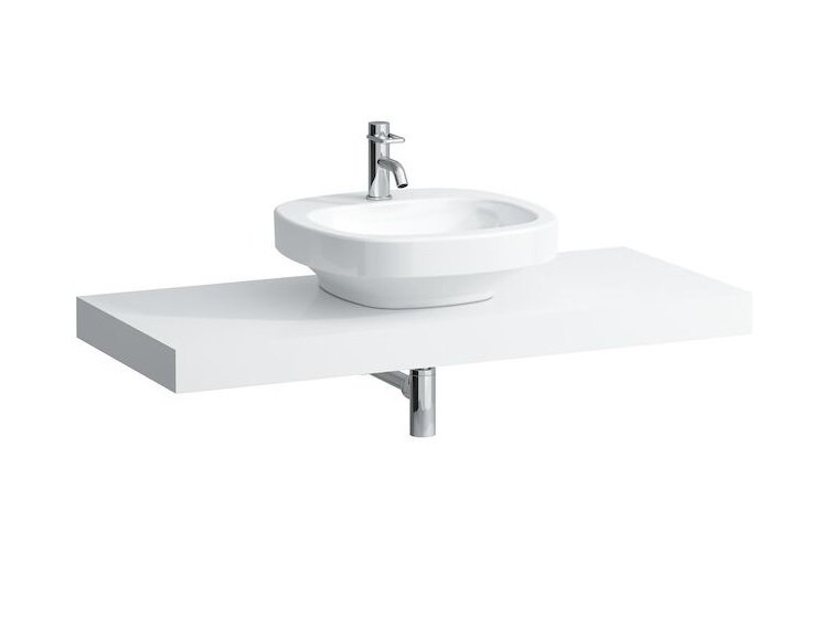 Столешница Laufen Case 1191х520х80 мм с вырезом в центре МДФ белый матовый H4051410754631