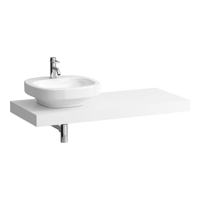 Столешница Laufen Case 1191х520х80 мм с вырезом слева МДФ белый матовый H4051420754631