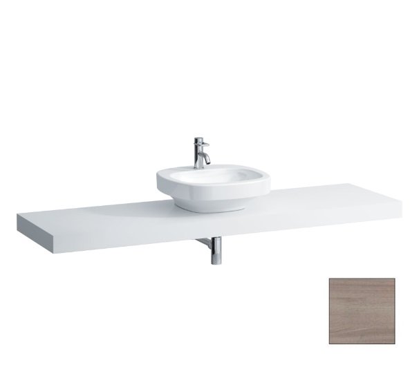 Стільниця Laufen Case 1787х520х80 мм з вирізом у центрі МДФ світлий дуб H4051610755191