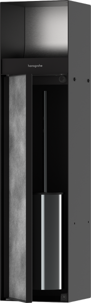 Встраиваемая ниша Hansgrohe XtraStoris Rock с держателем ершика и держателем туалетной бумаги матовый черный 56062670