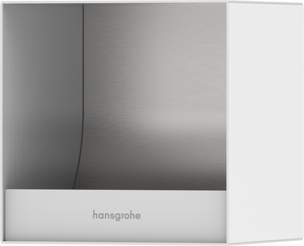 Вбудований тримач для туалетного паперу Hansgrohe XtraStoris Rock 150х150х140 матовий білий 56065700