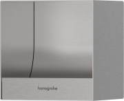 Вбудований тримач для туалетного паперу Hansgrohe XtraStoris Rock 150х150х140 нержавіюча сталь 56065800