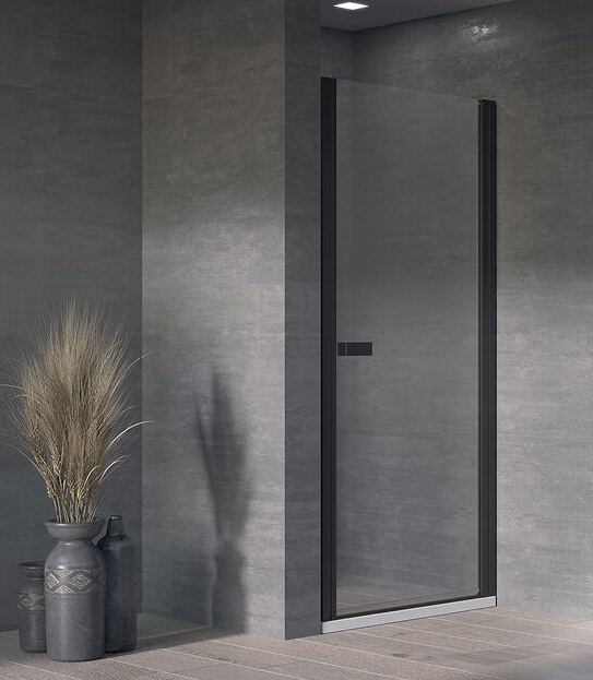 Душові двері Kolpa San Andromeda N 80-UNI B 80х200 см профіль чорний/прозоре скло Clean Coat 516750