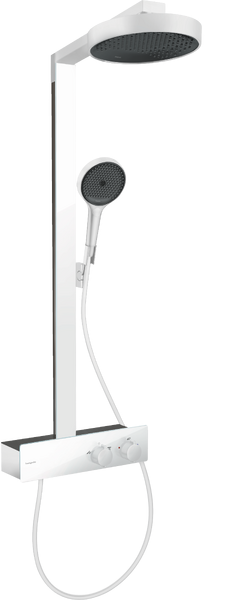 Душевая стойка для душа Hansgrohe Rainfinity Showerpipe 250 1jet EcoSmart с термостатом матовый белый 28742700