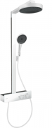 Душова стійка для душу Hansgrohe Rainfinity Showerpipe 250 1jet EcoSmart з термостатом матовий білий 28742700