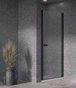 Душові двері Kolpa San Andromeda N 90-UNI B 90х200 см профіль чорний/прозоре скло Clean Coat 516760