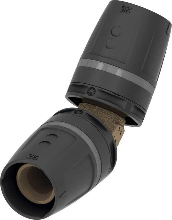 Угольник 45° TECE TECElogo-Push со встроенной функцией обжима 63х63 красная латунь/кремниевая бронза 8711263