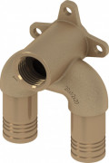 Тройник угловой TECElogo-Push с настенным креплением удлиненный 20xRp 1/2''х20 бронза/кремниевая бронза 8723011