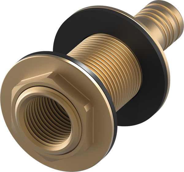 Наскрізне кутове приєднання фланцеве TECElogo-Push з кріпильними гайками 3/4'' 20хRp 1/2'' бронза/кремнієва бронза 8723013