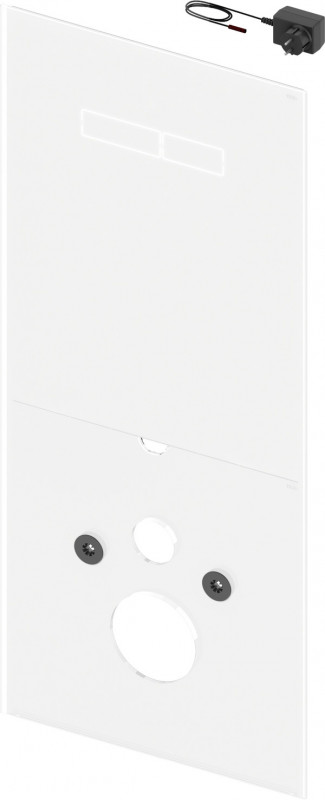 Виставкова панель змиву для унітазу-біде TECE TECElux з електронним приводом sen-Touch скло білий 9650503