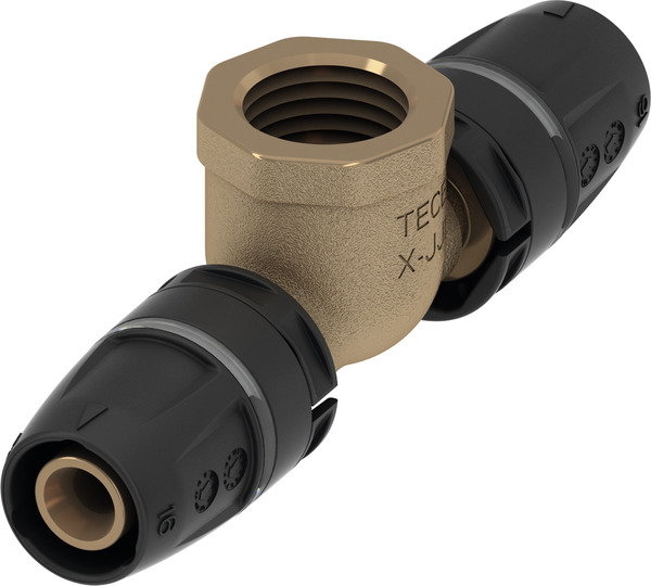 Трійник TECE TECElogo-Push з внутрішнім різьбленням 20хRp 1/2''х20 бронза/кремнієва бронза 8713403