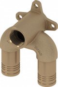 Трійник кутовий TECElogo-Push з настінним кріпленням подовжений 20xRp 1/2''х20 бронза/кремнієва бронза 8723011