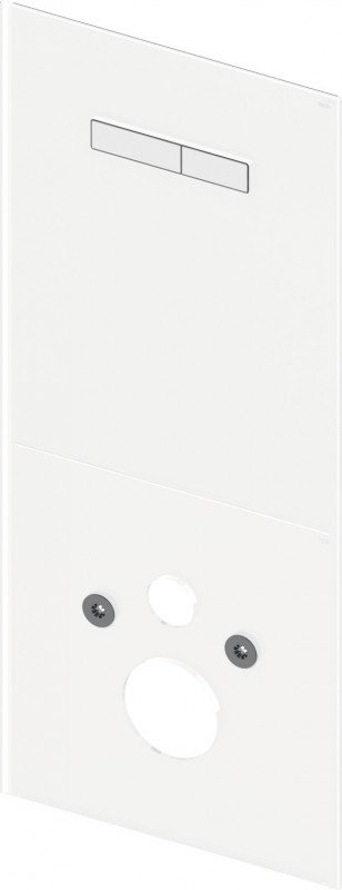 Выставочная панель смыва для унитаза TECE TECElux с ручным приводом стекло белое/клавиши хром глянцевый 9650501