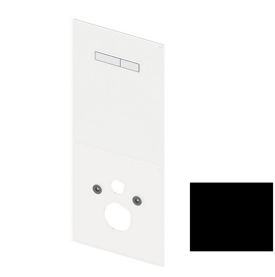 Выставочная панель смыва для унитаза TECE TECElux с ручным приводом стекло черное/клавиши хром глянцевый 9650505