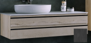 Тумба під раковину Kolpa San Alexis 120 1200x500x342 мм МДФ темний бетон стільниця Kerrock 547240