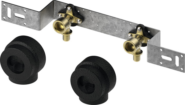 Монтажный узел TECE TECEflex 153 мм с уголками с настенным креплением 16 x Rp 1/2'' кремниевая бронза 720567