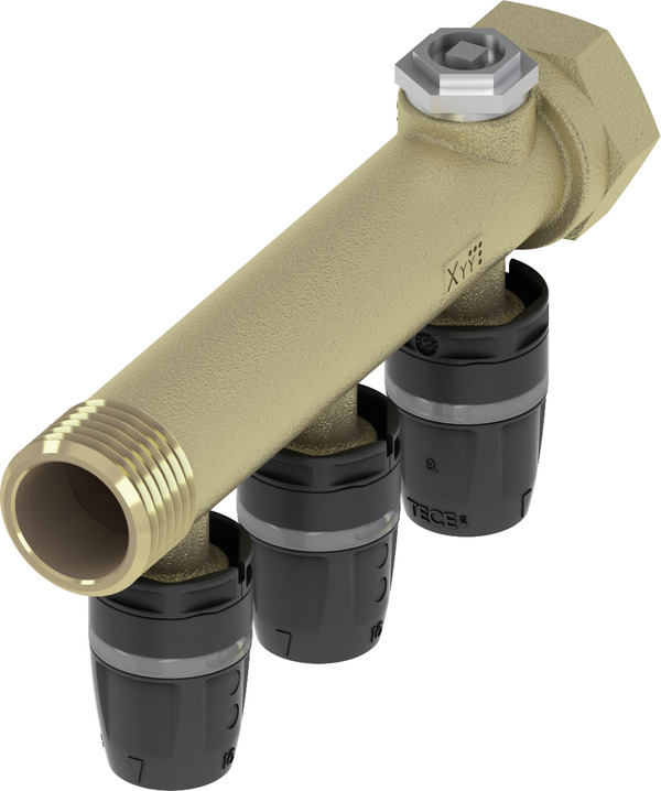 Колектор TECE TECElogo 3 контуру R 3/4''xRp 3/4''x16 латунь 8630003