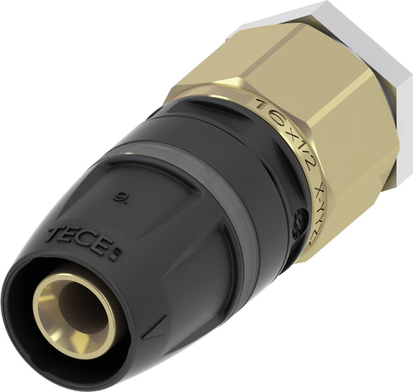 Заглушка для гидравлических испытаний с вентилем TECE TECElogo-Push 16 мм латунь 8640001