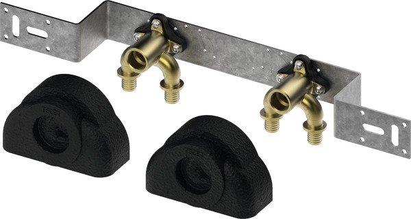 Монтажний вузол TECE TECEflex з кутовими трійниками з настінним кріпленням 153 мм 16xRp 1/2''x16 кремнієва бронза 720569